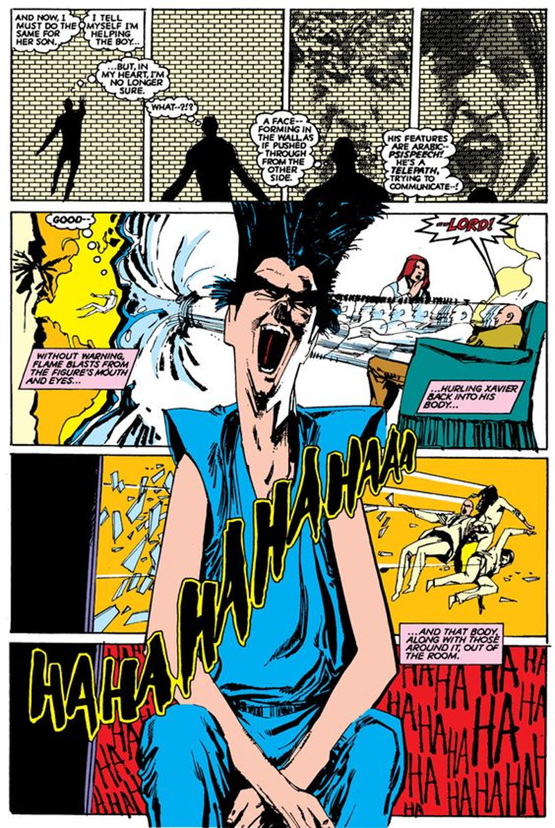Legion’s first encounter with his father in New Mutants #26